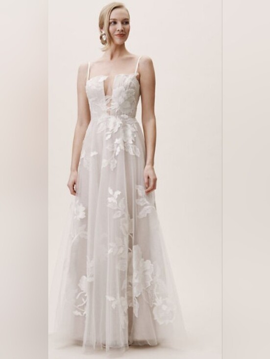 Watters Dresses & Skirts - WILLOWBY BY WATTERS | Women's Soft Mauve/White Floral Hutchinson Wedding Gown